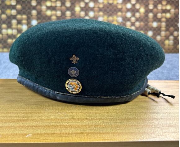 Boy Scouts of America Other - Vintage 1960s-70s Boy Scouts of Nippon Japan Wool Beret Hat L OA Scout Pins
